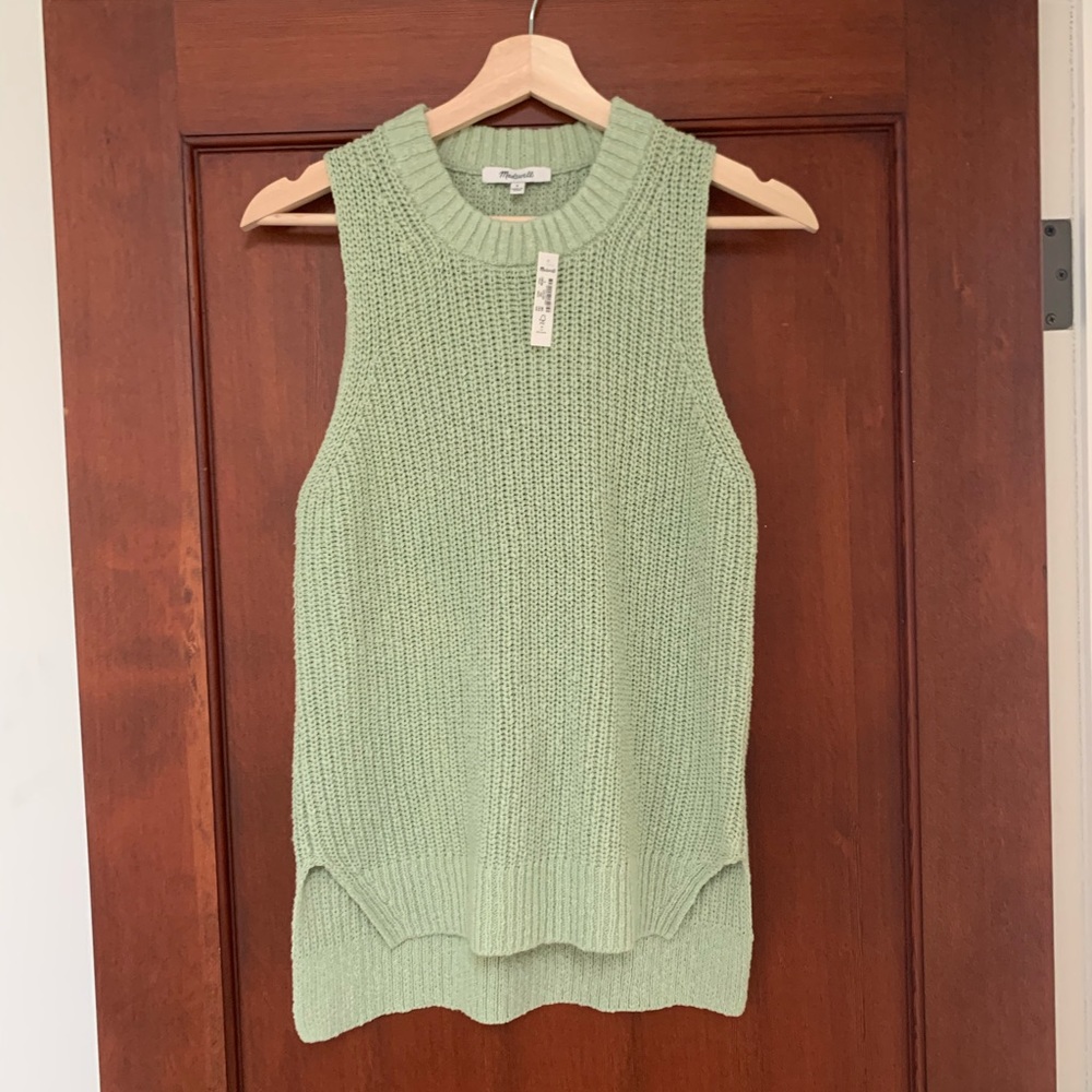 NWT Madewell Sweater Tank in beautiful mint color- Size Small